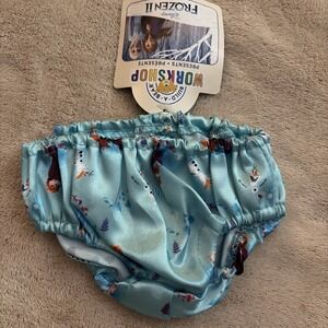 Build A Bear Blue Disney Frozen Satin Underwear Undies Panties Teddy Clothes
